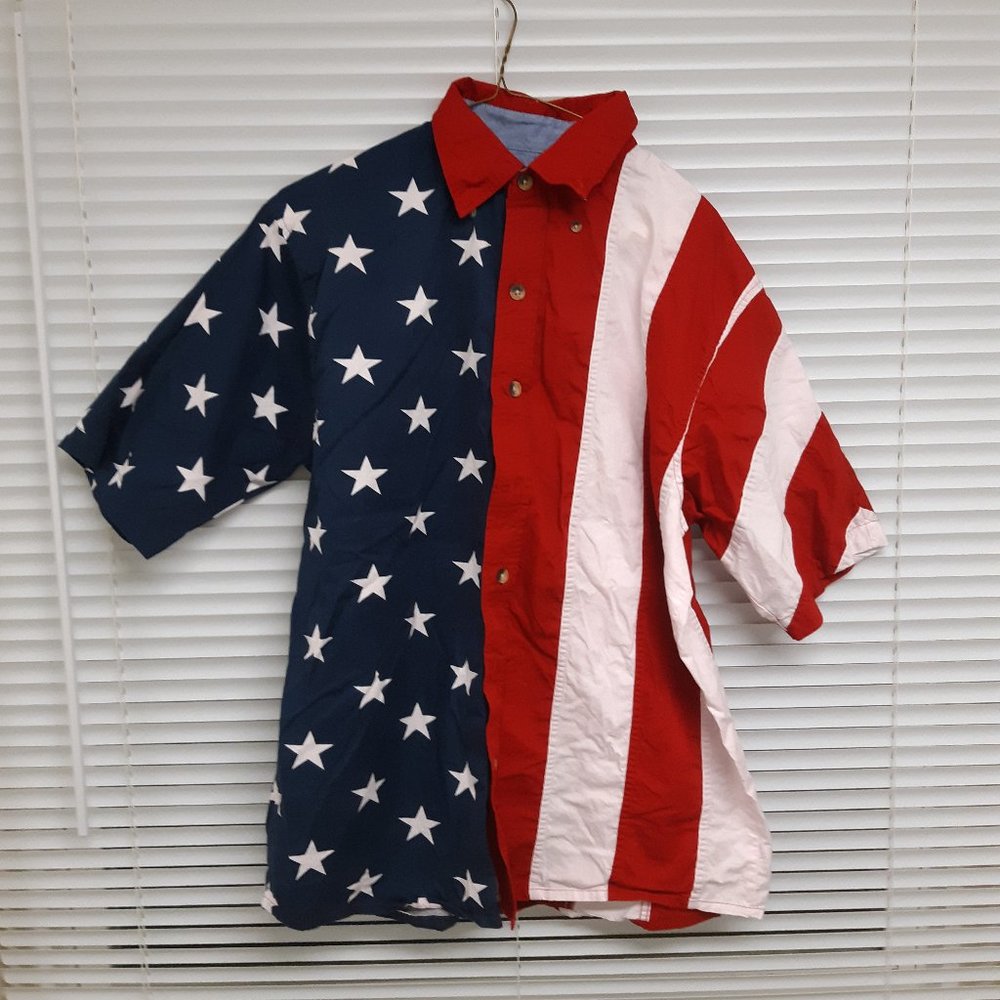 American Flag Button Down